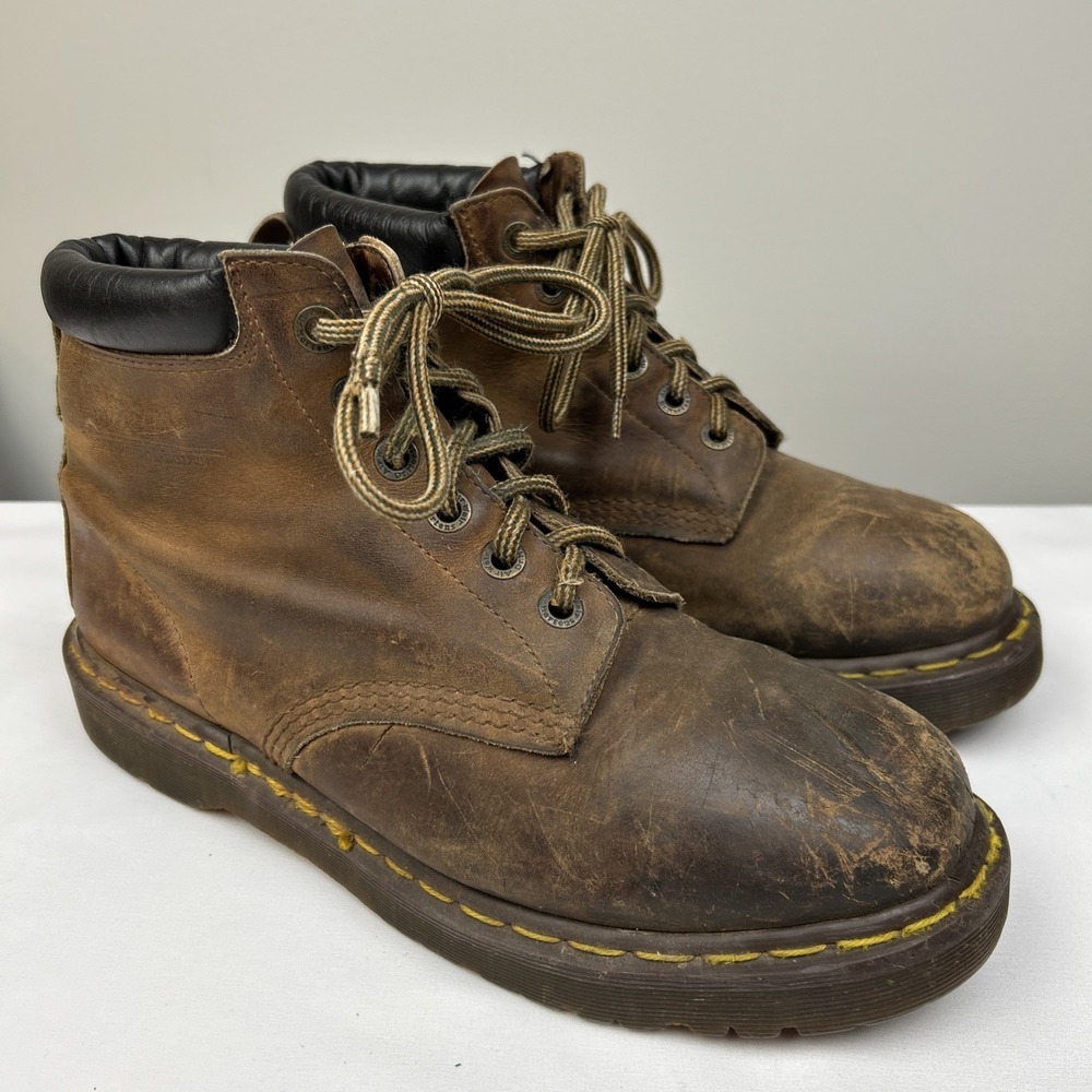 VTG Dr. Doc Martens Men's Leather Made in England 6-Eye Ben Boots Size US 10